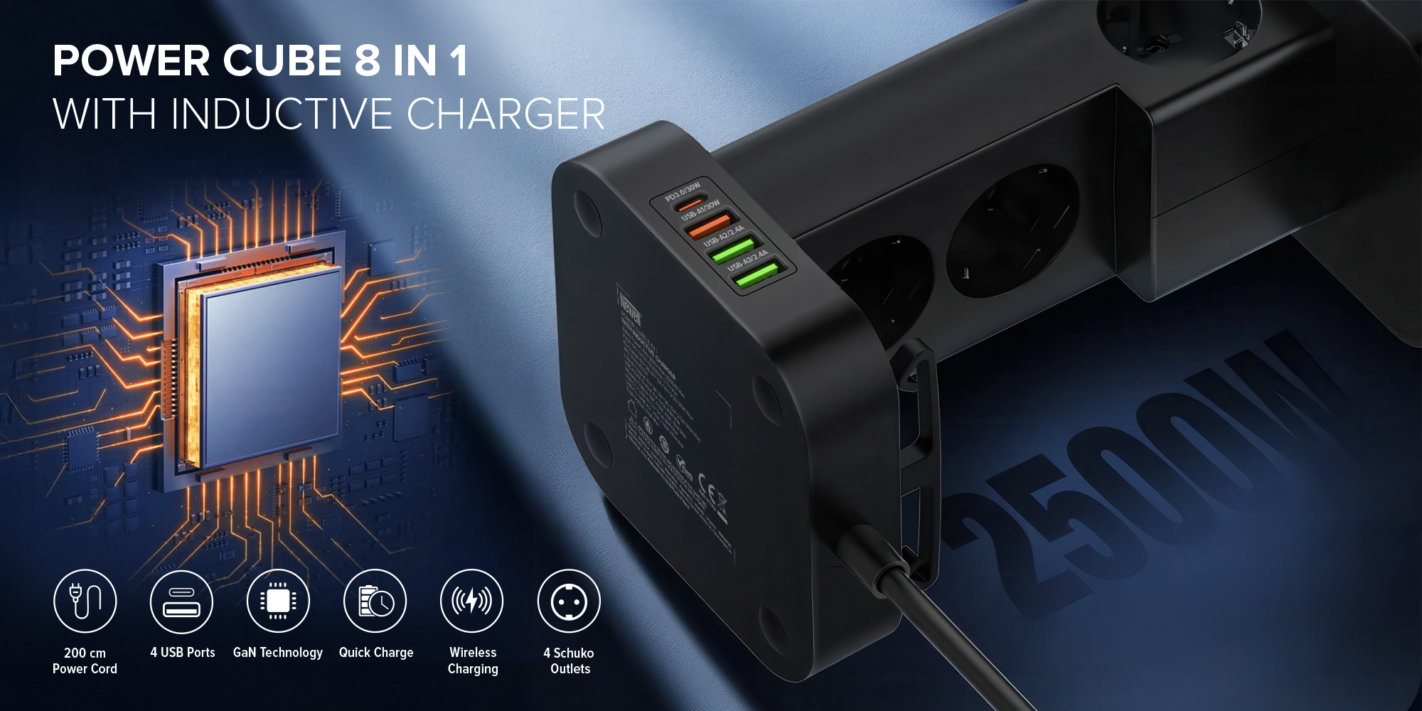 Newell GaN Power Cube 8w1 功率立方模块